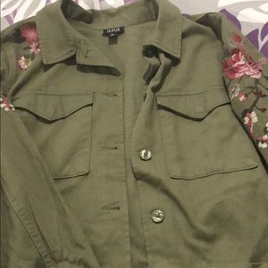 Green embroidered jacket